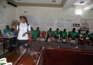 Community meeting during election awareness campaign